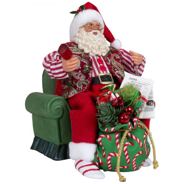 Weihnachtsmann im Sessel 28cm
